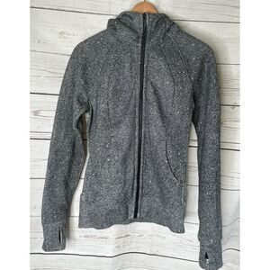 Lululemon Scuba Full Zip Hoodie - Luminesce Splatter White Black, 6 NWOT